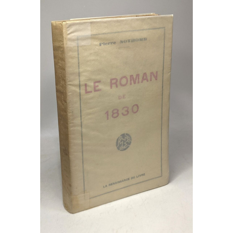 Le roman de 1830