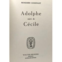 Adolphe suivi de Cécile