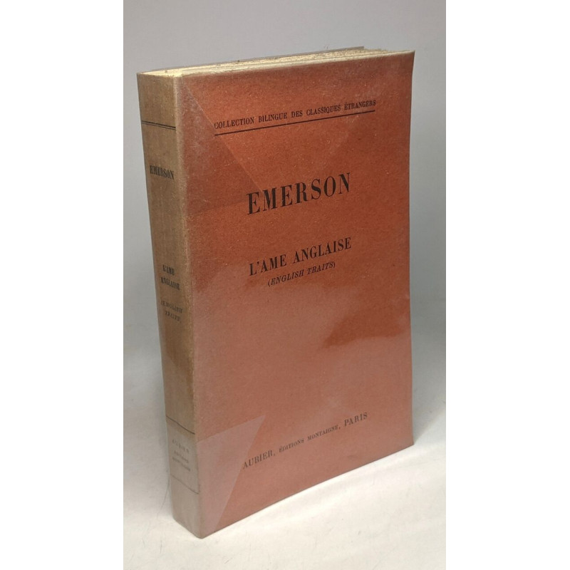 L'âme anglaise ( English Traits ) / collection bilingue des...
