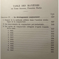 Structures et cycles économiques - TOME PREMIER + TOME SECOND -...