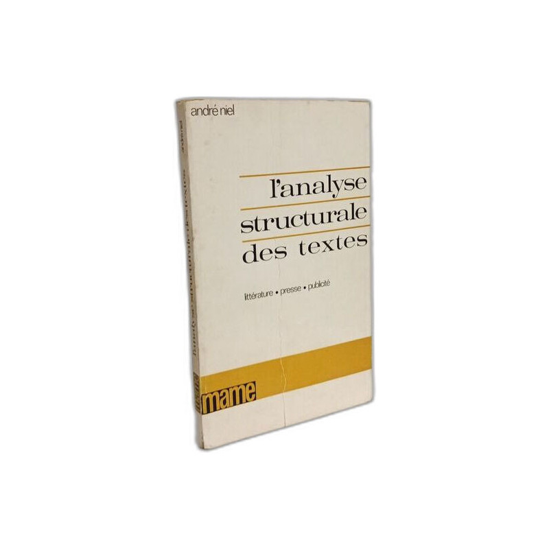 L'analyse structurale des textes