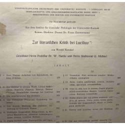 Zur literarischen kritik bei Lucilius - extrait