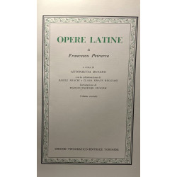 Opere Latine - VOLUME PRIMO + VOLUME SECUNDO / Classici Italiani