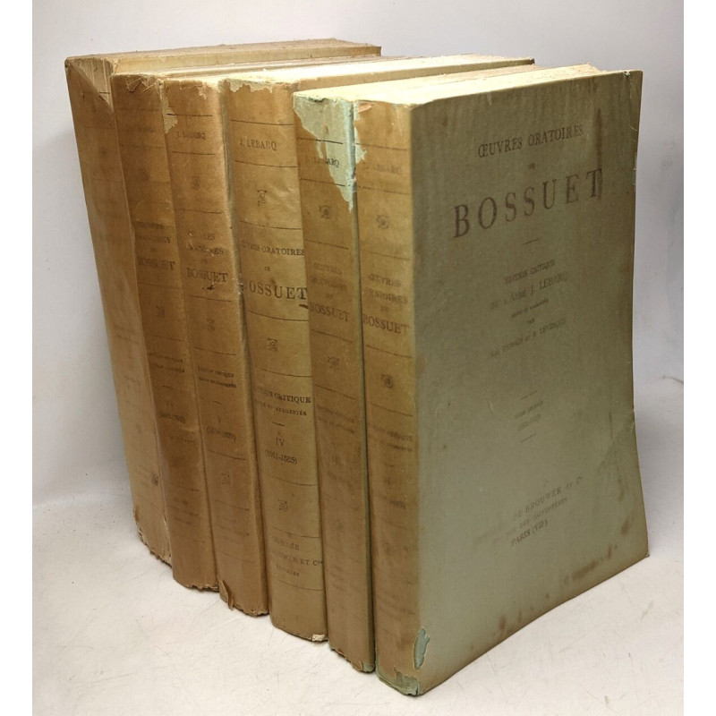 Oeuvres oratoires de Bossuet - édition critique de l'Abbé J....