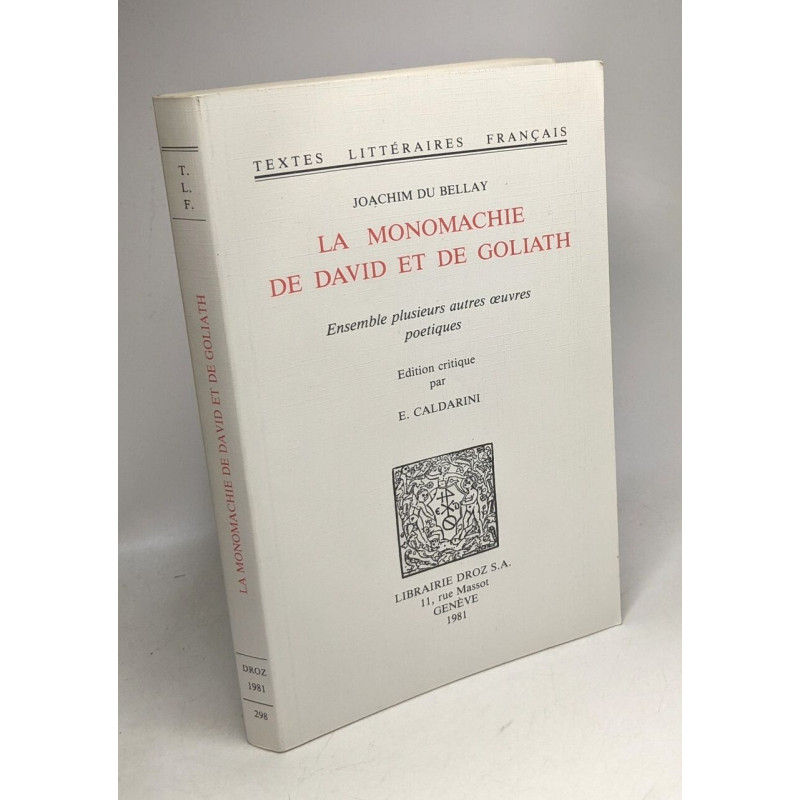 La monomachie de David et de Goliath - ensemble plusieurs autres...