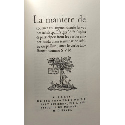 Traités de grammaire: Traicté de la grammaire françoise La manière...