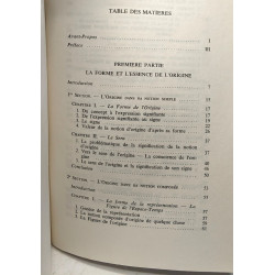 L'origine, l'essence de l'origine l'origine selon l'Éthique de...