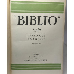 Biblio 1942 catalogue français volume IX