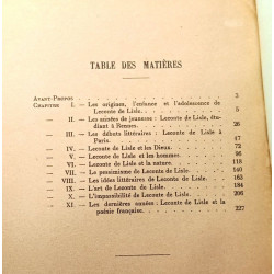 Leconte de Lisle - l'homme et l'oeuvre