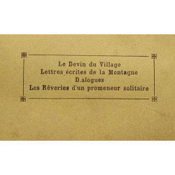 OEUVRES (Le Devin du Village Lettres Ecrites de la Montagne...