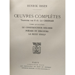 Le constructeur solness, Poèmes et discours, Le petit Eyolf - TOME...