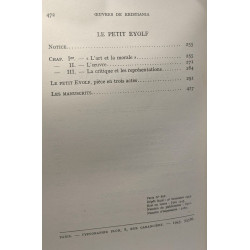 Le constructeur solness, Poèmes et discours, Le petit Eyolf - TOME...