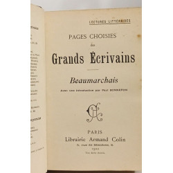 Beaumarchais - Pages choisies des grands écrivains