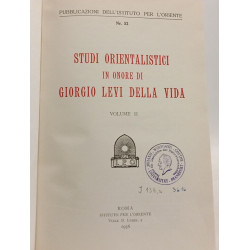 Studi Orientalistici in onore di Giorgio Levi Della Vida - VOLUME II