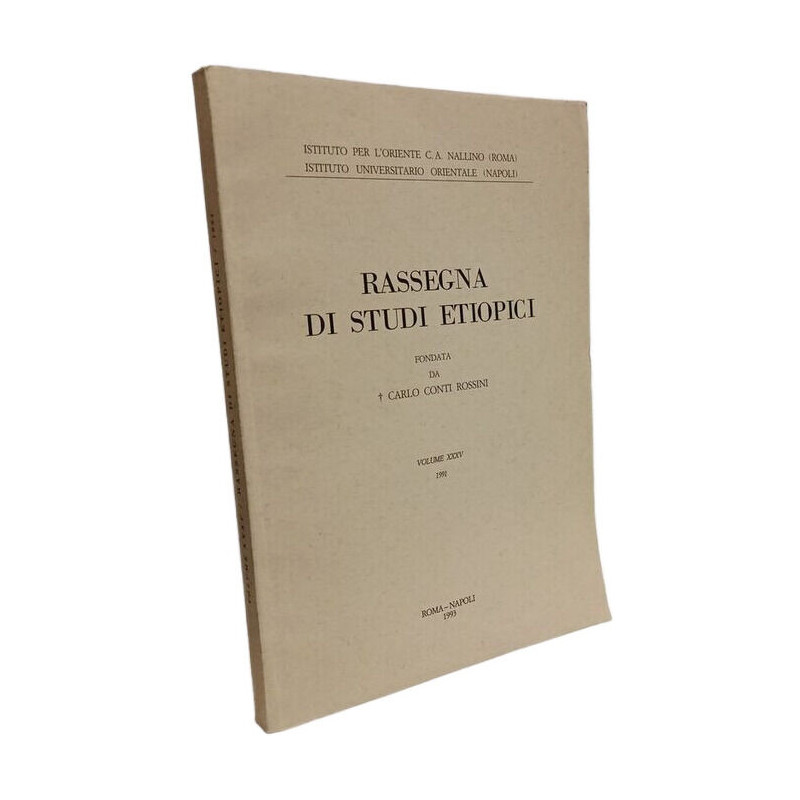 Rassegna di studi etiopici - VOLUME XXXV --- 1991