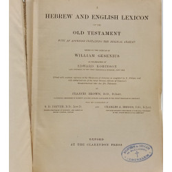 Hebrew and english lexicon of the old testament with an appendix...
