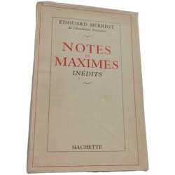 Notes et maximes inédites