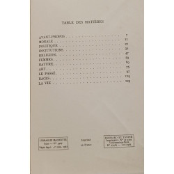 Notes et maximes inédites