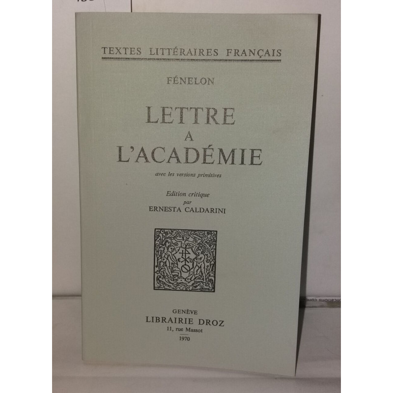 Lettre a l'académie