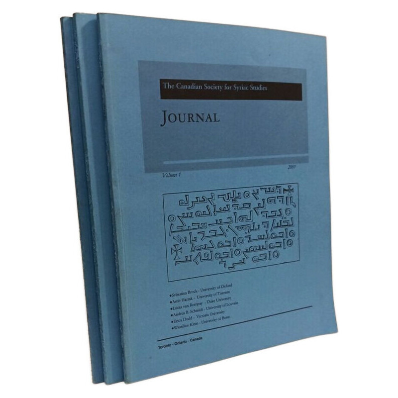 Journal - The canadian society for Syriac Studies - VOLUME 1 2 3...