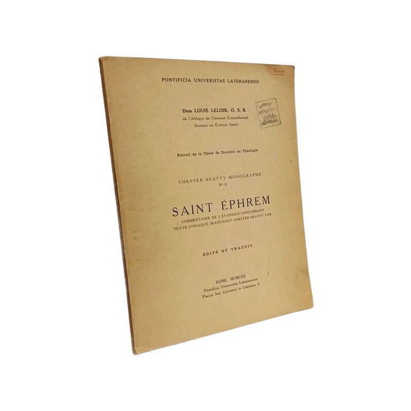 Saint Éphrem - chester beatty monographs N°8