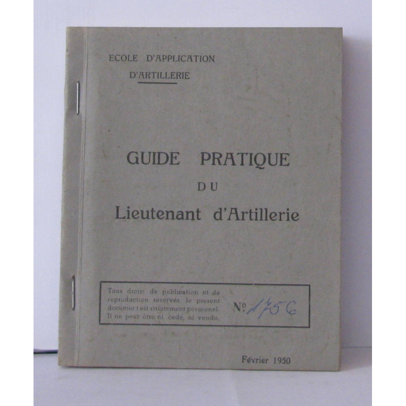 Guide pratique du lieutenant d'artillerie