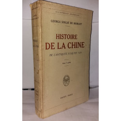 Histoire de la Chine de l'antiquité jusqu'en 1929