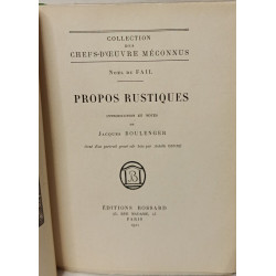 Propos rustiques