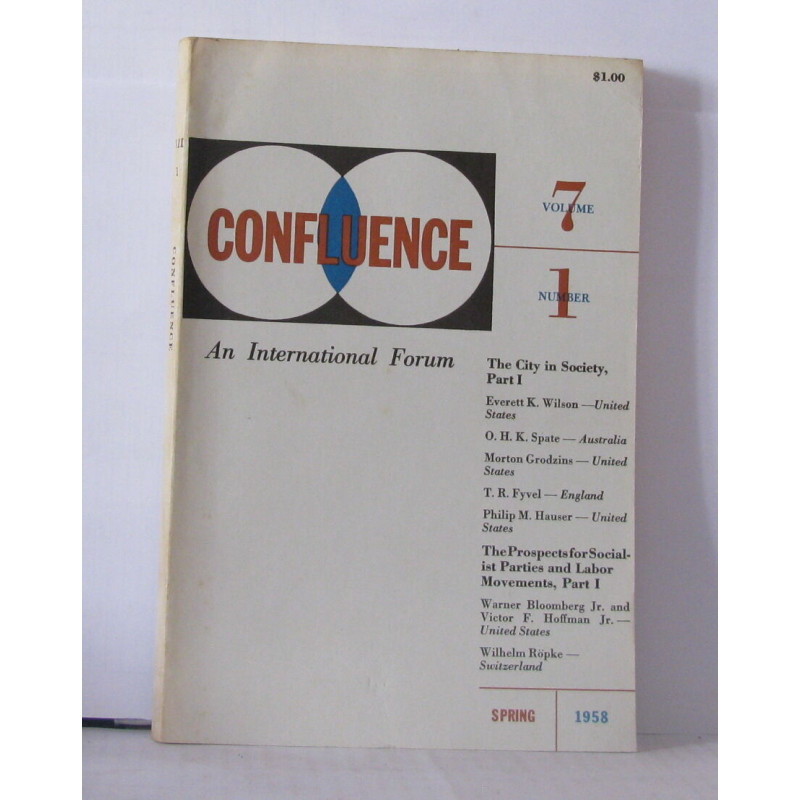Confluence an international forum Volume 7 N°1