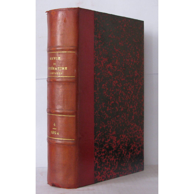 Revue de littérature comparée Quatrième Année 1924