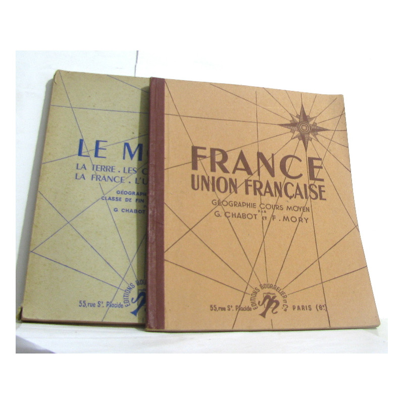 (Lot de 2 livres) Le monde - france union française (géographie...