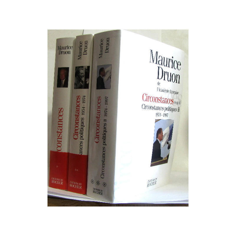 Circonstances en 3 volumes - I circonstances - II circonstances...