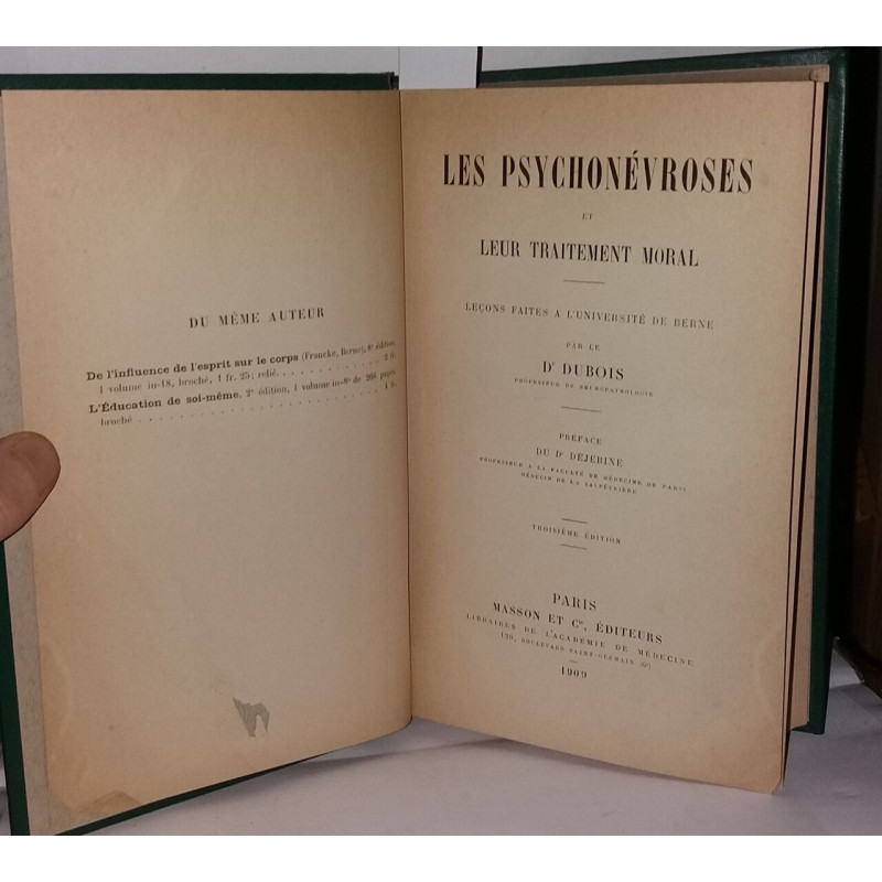 Les psychonévroses et leur traitement moral. Troisième édition