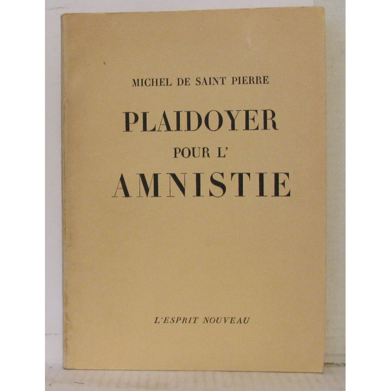 Plaidoyer pour l'amnistie