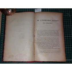De l'instruction tactique des officiers