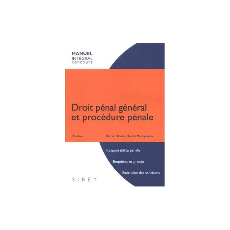 Droit pénal général et procédure pénale