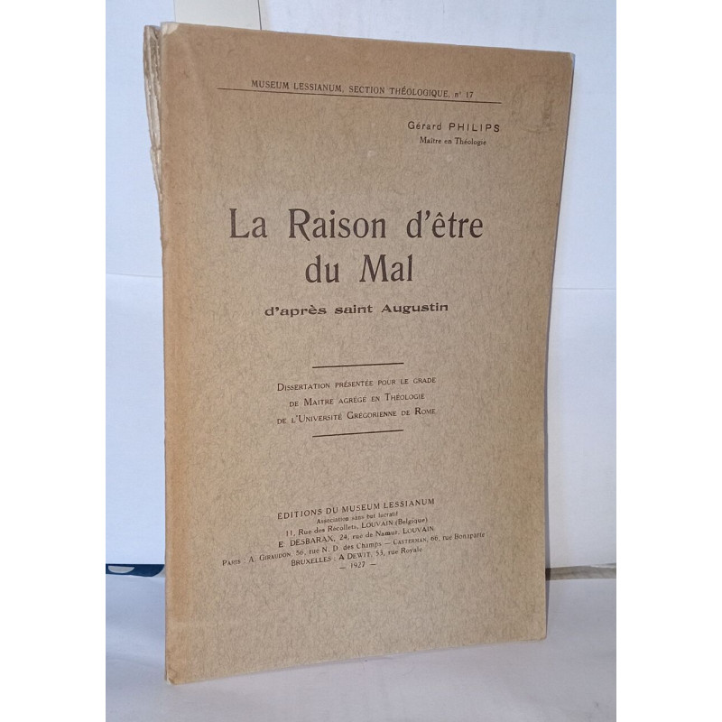 La raison d'être du mal d'après Saint Augustin