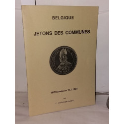 Belgique jetons des communes 1979 jusqu'au 11.7.1981