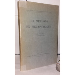 La méthode en métaphysique