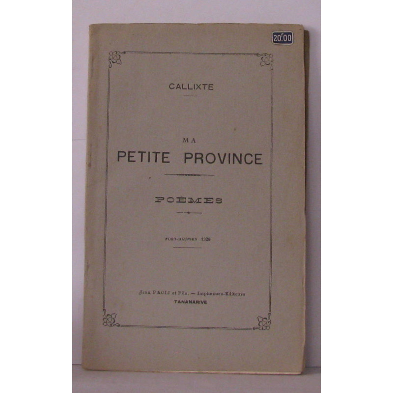 Ma petite province - poèmes