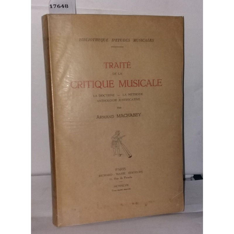 Traité de la critique musicale
