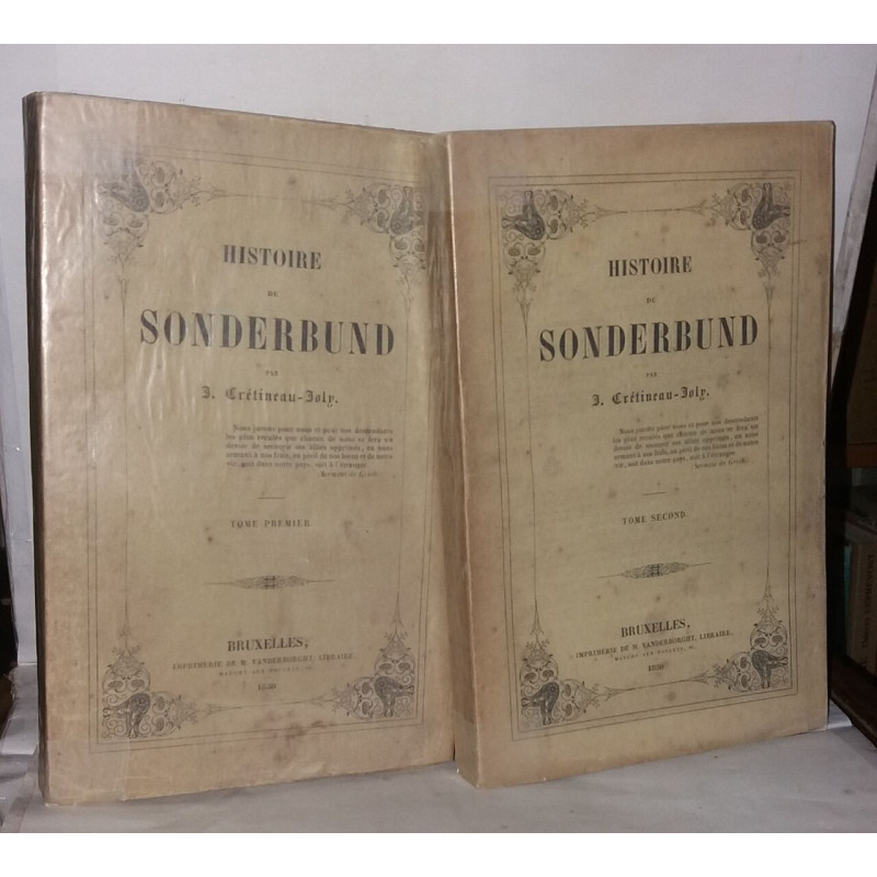 Histoire de Sonderbund ( 2 tomes)