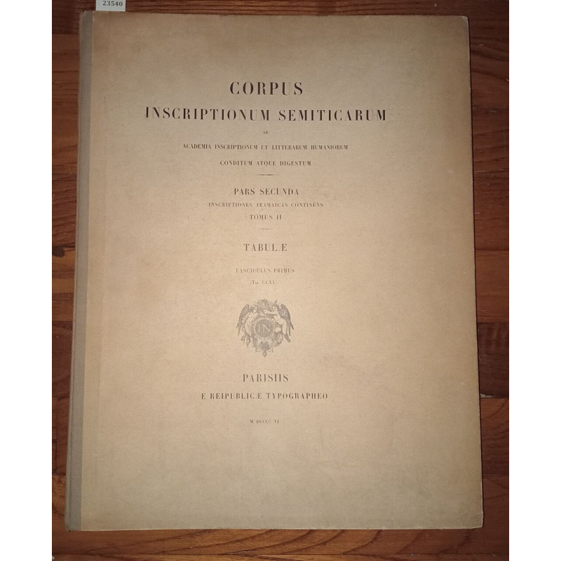 Corpus inscriptionum semiticarum ab academia inscriptionum et...