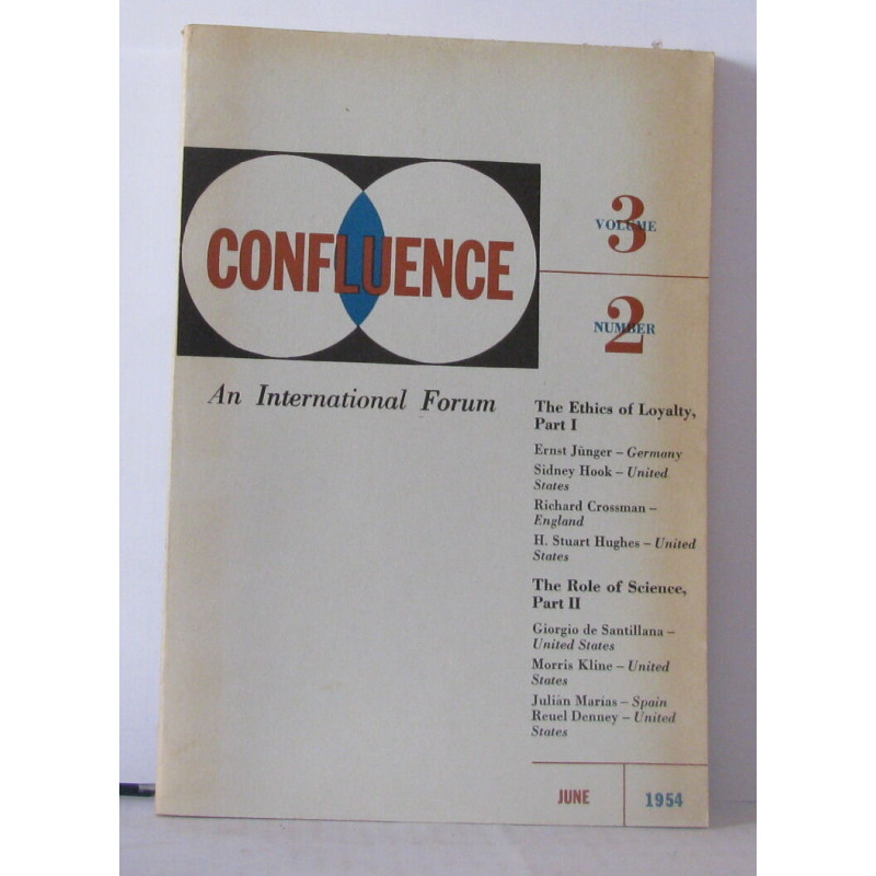 Confluence an international forum Volume 3 N°2