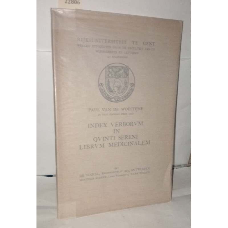 Index verborum in quinti sereni librum medicinalem