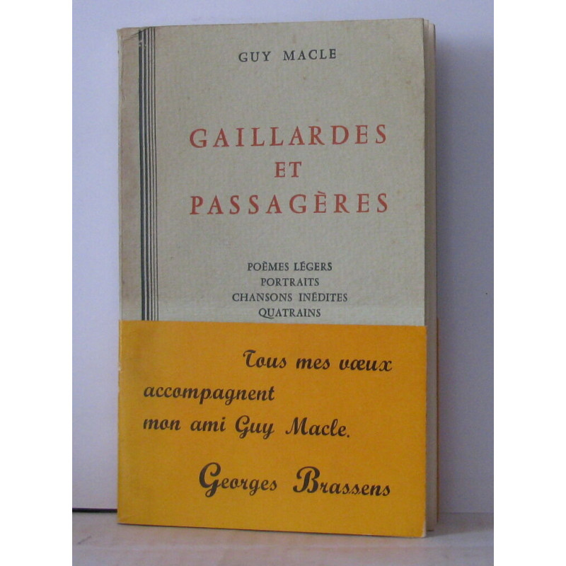 Gaillardes et passagères (Poèmes légers portraits chansons...