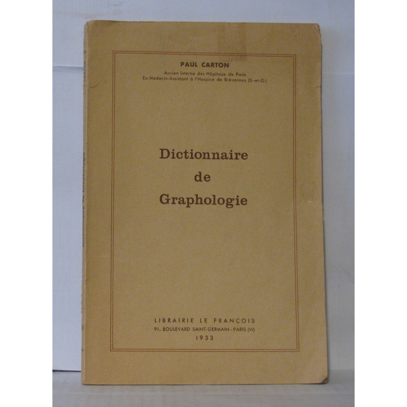 Dictionnaire de graphologie