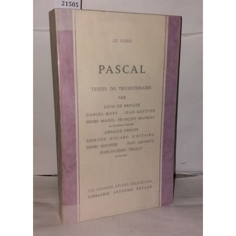 Pascal Textes du tricentenaire