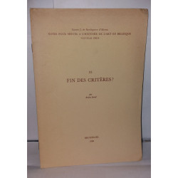 III Fin des Critères