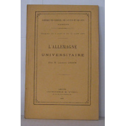 L'Allemagne universitaire séance du 8 Aout et du 22 Aout 1884...